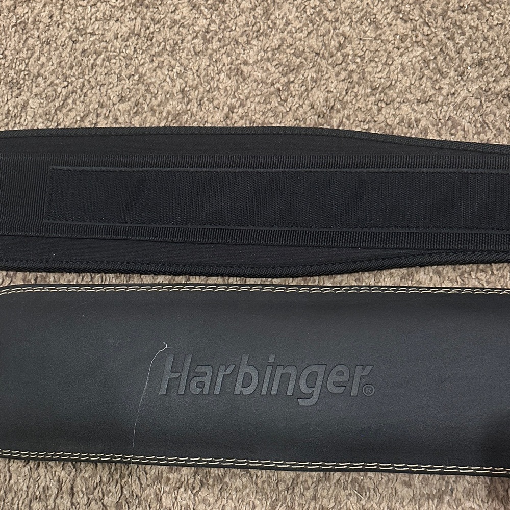 Harbinger Black Leather Weightlifting Belt